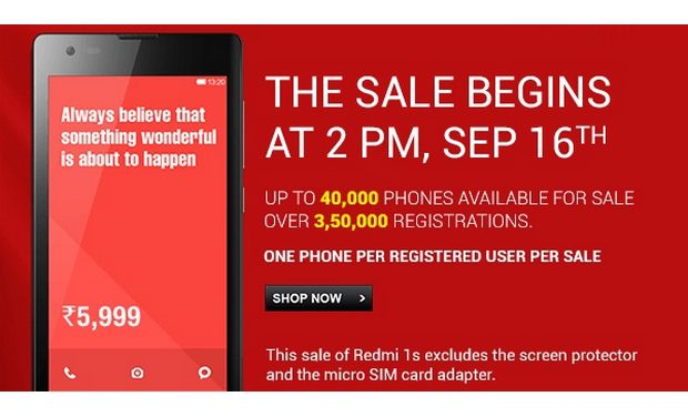 Xiaomi Redmi 1S kan ha slutförsäljning idag, ingen gratis gåva