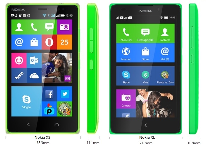 Nokia X2 dan Nokia XL 5
