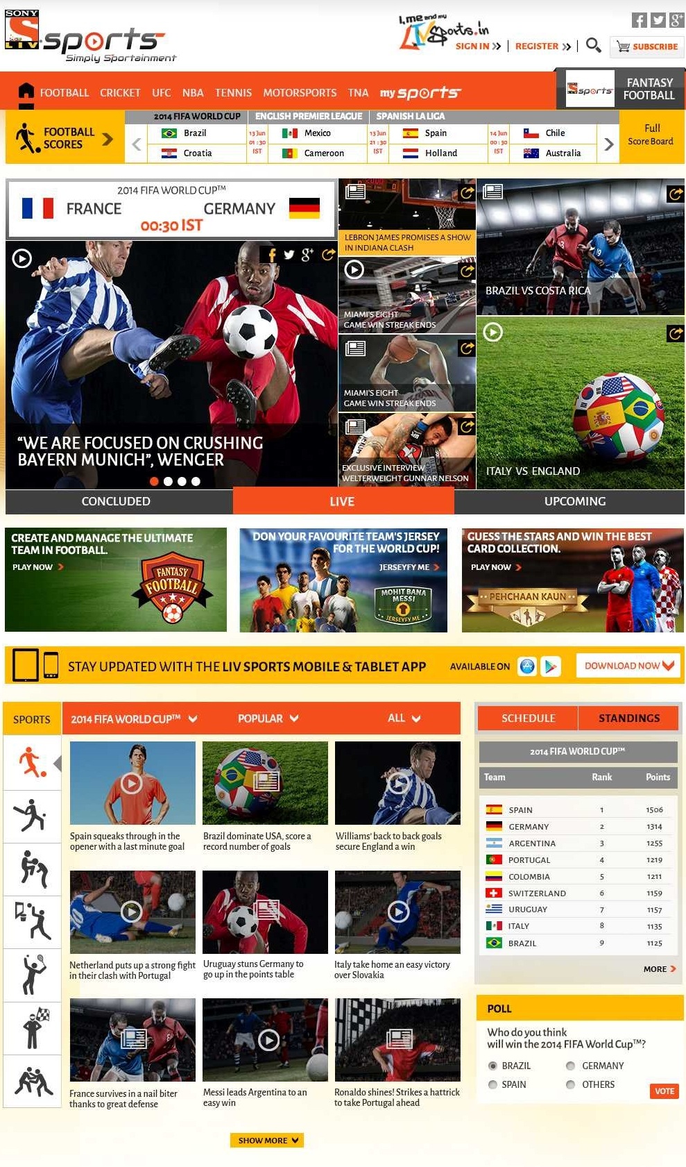 Multi-Screen Media meluncurkan aplikasi seluler resmi untuk Piala Dunia FIFA 2014 3