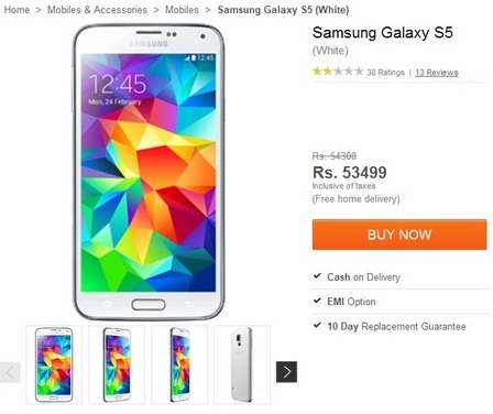 Samsung menjual Galaxy S5 lebih murah daripada Flipkart 4