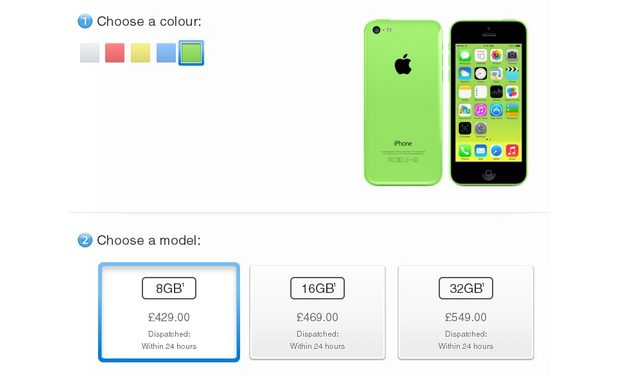 Apple ra mắt iPhone 5C với biến thể 8GB