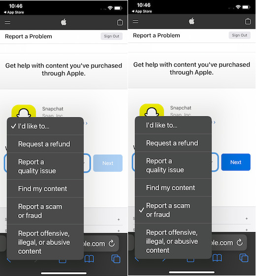 Anmäl en bluff i App Store på iPhone och iPad