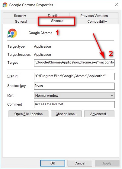 Mở Google Chrome ở Chế độ ẩn danh
