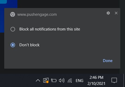 blokir notifikasi