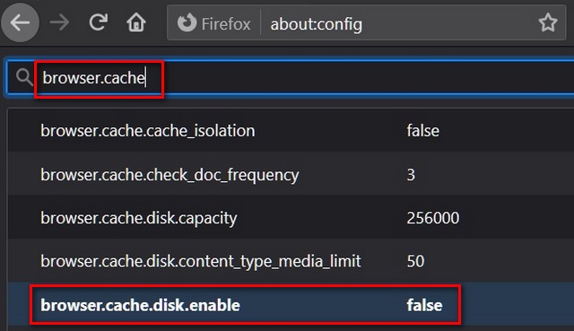 Firefox om: konfigurationsinställningar