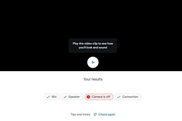Cách kiểm tra chất lượng video trước khi tham gia cuộc gọi gặp gỡ trên Google