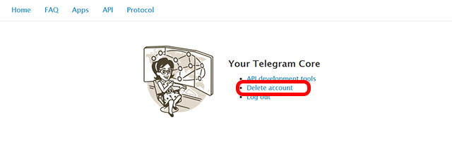 hapus akun telegram