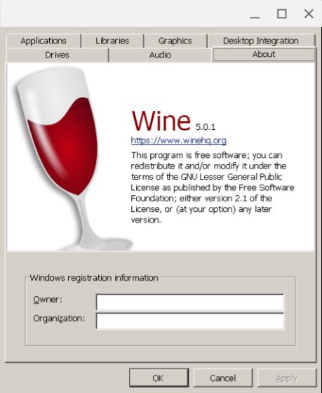 Instal Wine 5.0 di Chromebook Anda