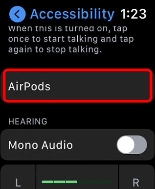 airpods tillgänglighet apple watch