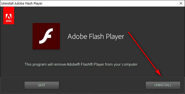 Gỡ cài đặt Adobe Flash