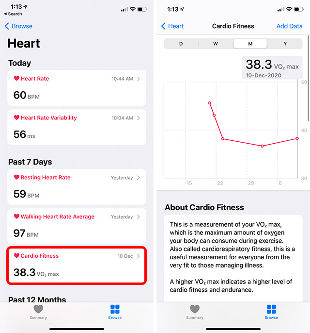 cek kesehatan jantung di iphone