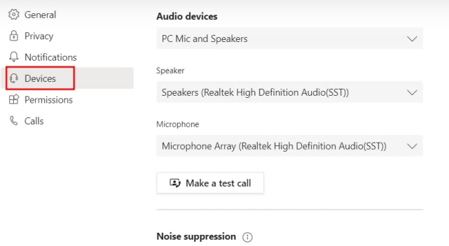 Bật tính năng khử tiếng ồn trên Microsoft Teams
