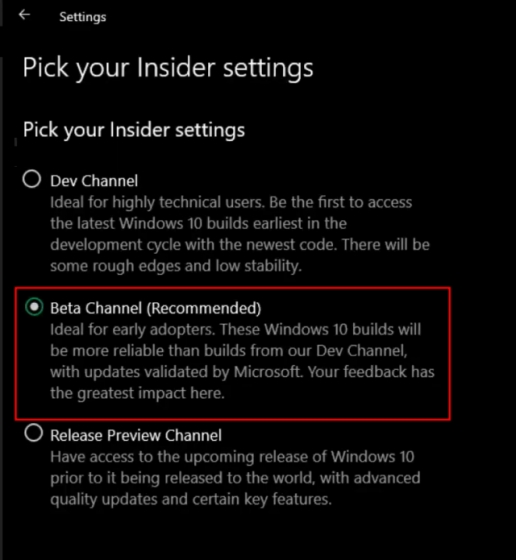 Installera Windows 10's New Feature Experience Pack