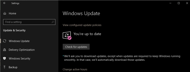 Pengaturan Windows 10. Paket Pengalaman Fitur Baru