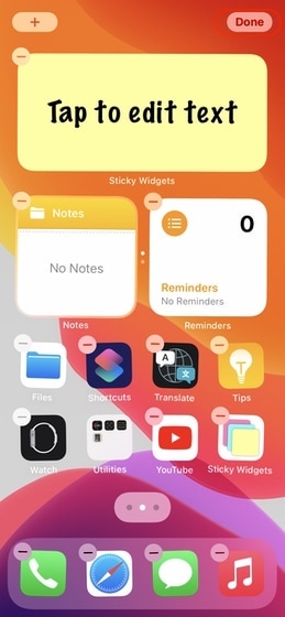 4. Lägg till Sticky Notes till iPhones startskärm