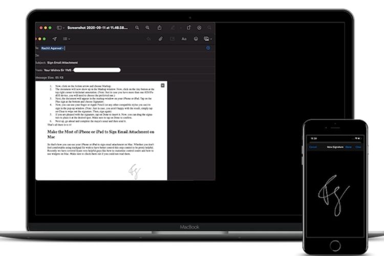 Cách sử dụng iPhone hoặc iPad để ký tệp đính kèm email trên máy Mac