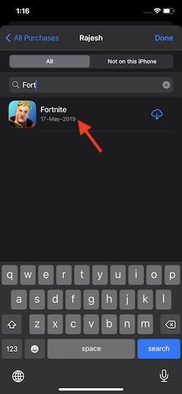 Muat ulang Fortnite di iPhone atau iPad