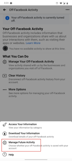 Ta bort din Facebook-aktivitet
