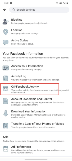 Ta bort din Facebook-aktivitet