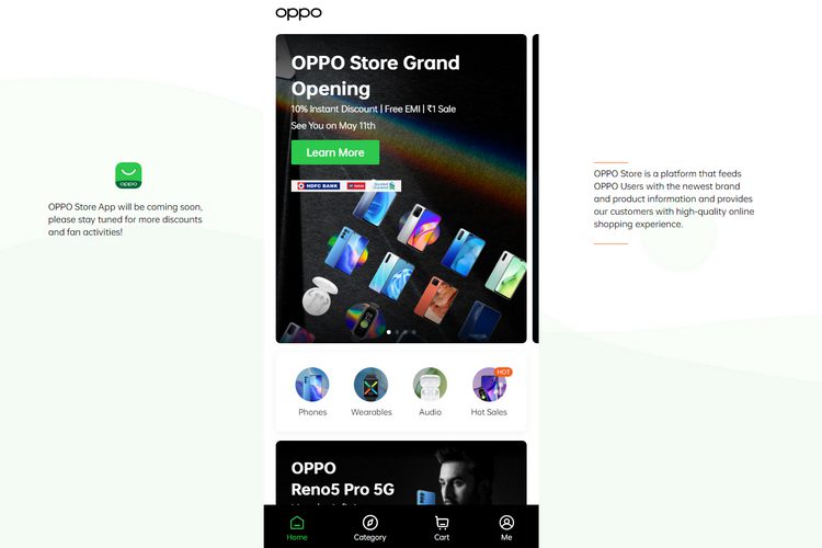 Oppo lanserar onlinebutik i Indien med introduktionserbjudanden, snabb försäljning