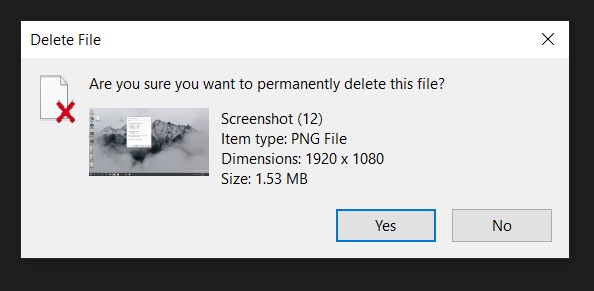Cara mem-bypass recycle bin dan menghapus file secara langsung di Windows sepuluh