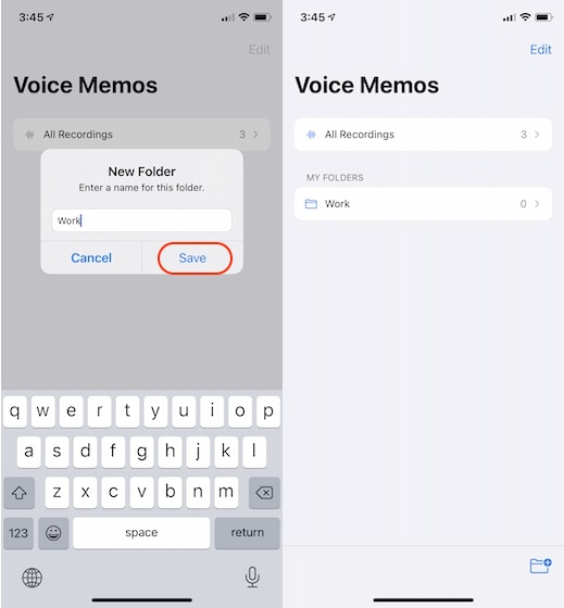 3. Buat dan Kelola Folder di Catatan Suara di iOS 14