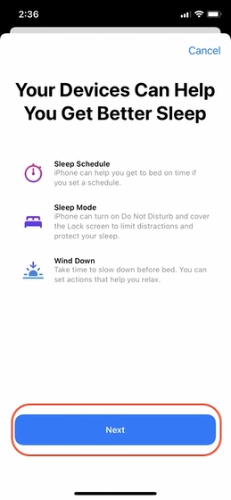 Atur Pelacakan Tidur di iPhone 3
