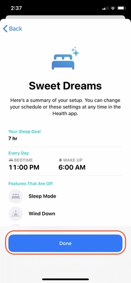 Atur Pelacakan Tidur di iPhone 9