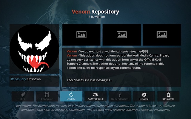 Tiện ích bổ sung Cool Venom Kodi