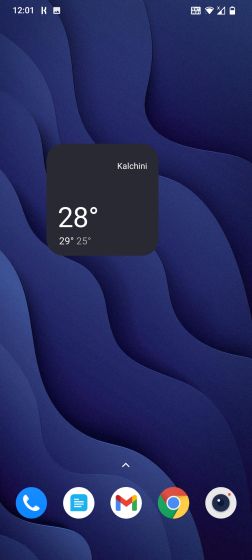 Tiện ích Android 12 trên màn hình chính