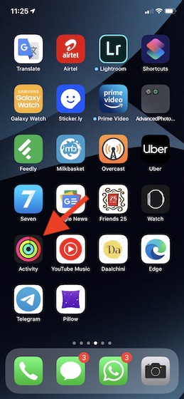 Buka aplikasi Aktivitas di iPhone Anda