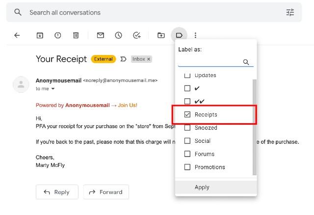 select-label-to-apply-to-email