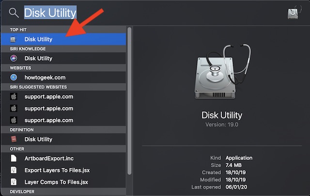 Aplikasi Utilitas Disk untuk Mac