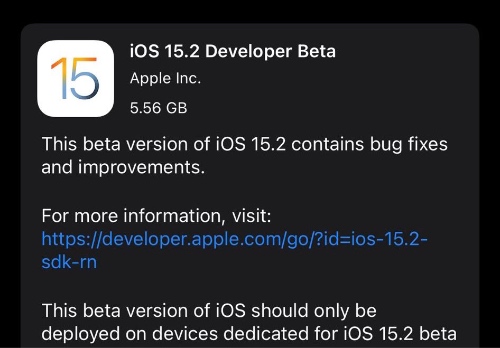 Apple börjar betatestning av iOS 15.2, vad är nytt