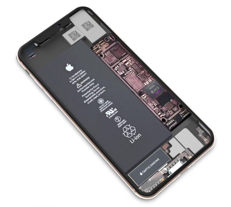 Logikkort och batteri för iPhone 11