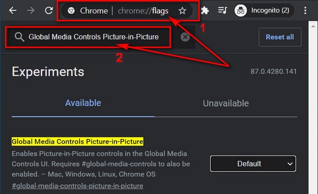Aktifkan Mode Gambar-dalam-Gambar (PiP) di Google Chrome