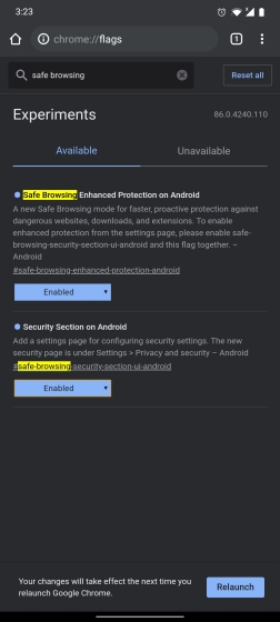 Cách bật Duyệt web an toàn nâng cao trên Chrome dành cho Android