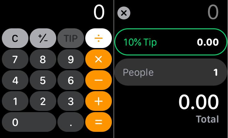 Aplikasi kalkulator stok untuk Apple Watch