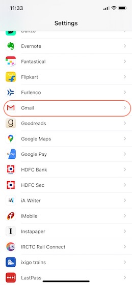 1. Ställ in Gmail som din standarde-post på iPhone