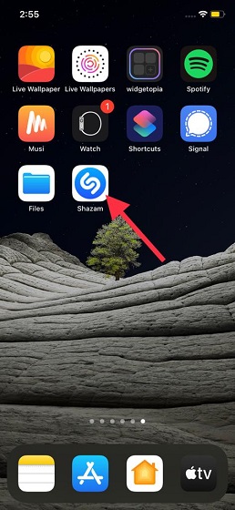 Starta Shazam på iOS