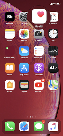 Öppna Apple Health-appen på din iPhone
