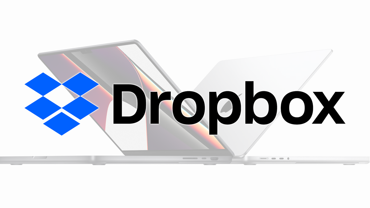 Dropbox-logotypen på MacBook Pro