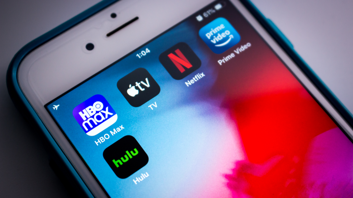 HBO Max, Apple TV, Netflix, Hulu và Amazon Biểu trưng ứng dụng chính trên iPhone