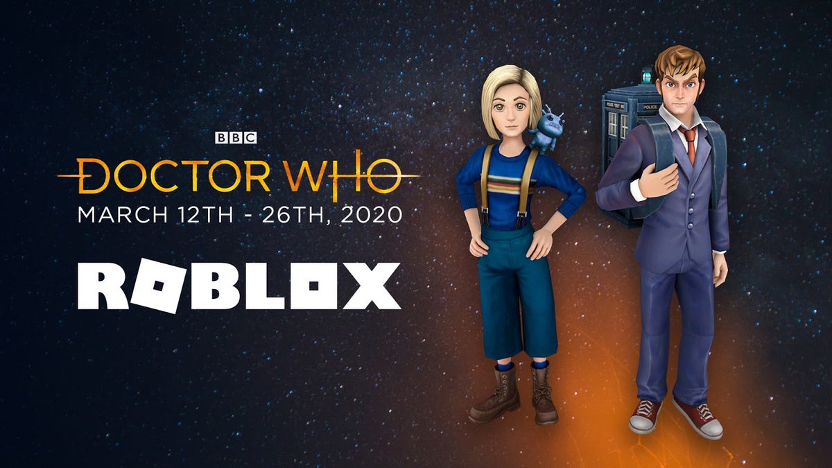 Den 10:e och 13:e doktorn i Roblox-avataren.