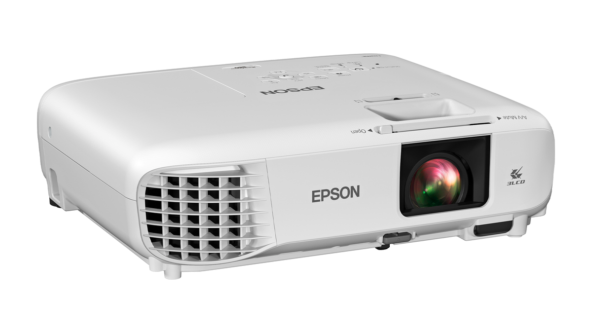 Máy chiếu di động thông minh Epson 880X 3LCD 1080p trên nền trắng