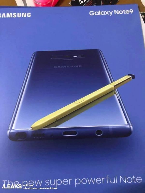 Samsung Galaxy Note 9  rò rỉ