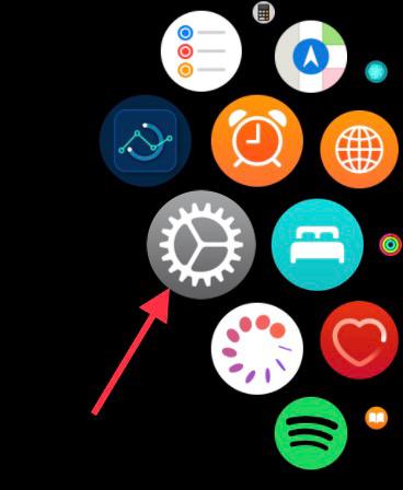mở ứng dụng Cài đặt trên Apple Watch