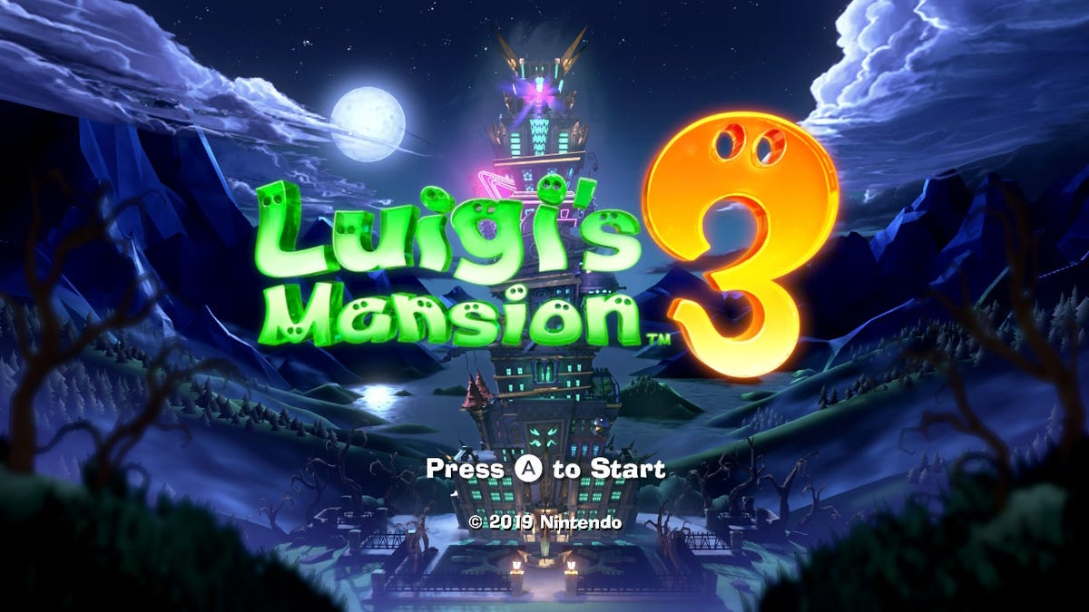 Luigi's mansion 3 titelskärmar