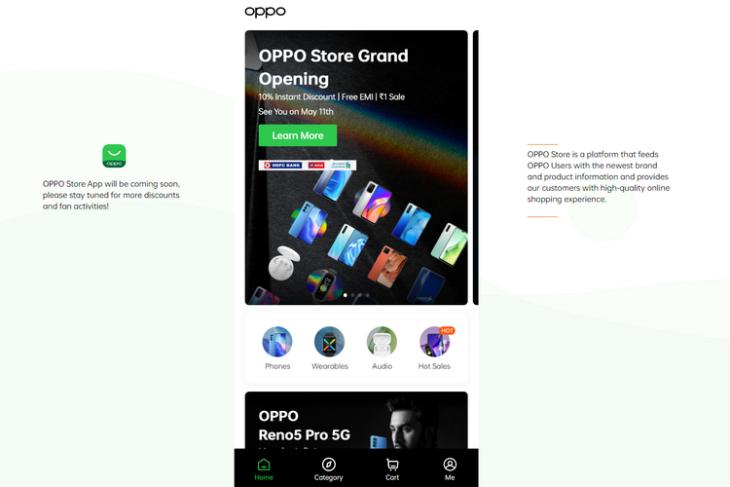 Oppo đã ra mắt cửa hàng trực tuyến của mình ở Ấn Độ