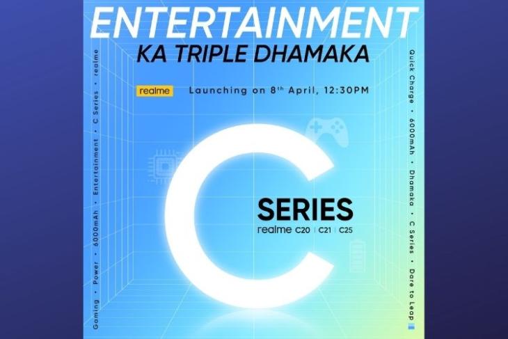 Realme lanserar tre nya enheter i C-serien i Indien.